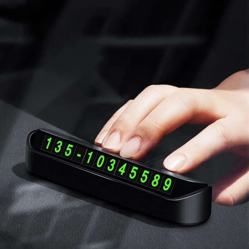 

13X2.5Cm Can Hide Car Temporary Parking Card Phone Number Card Plate Telephone Number Car Park Stop Automobile Accessories
