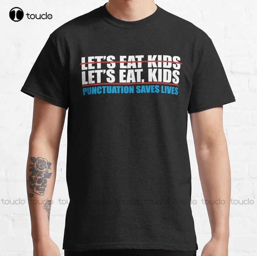 

Детская Классическая футболка с надписью «Let's Eat Kids»