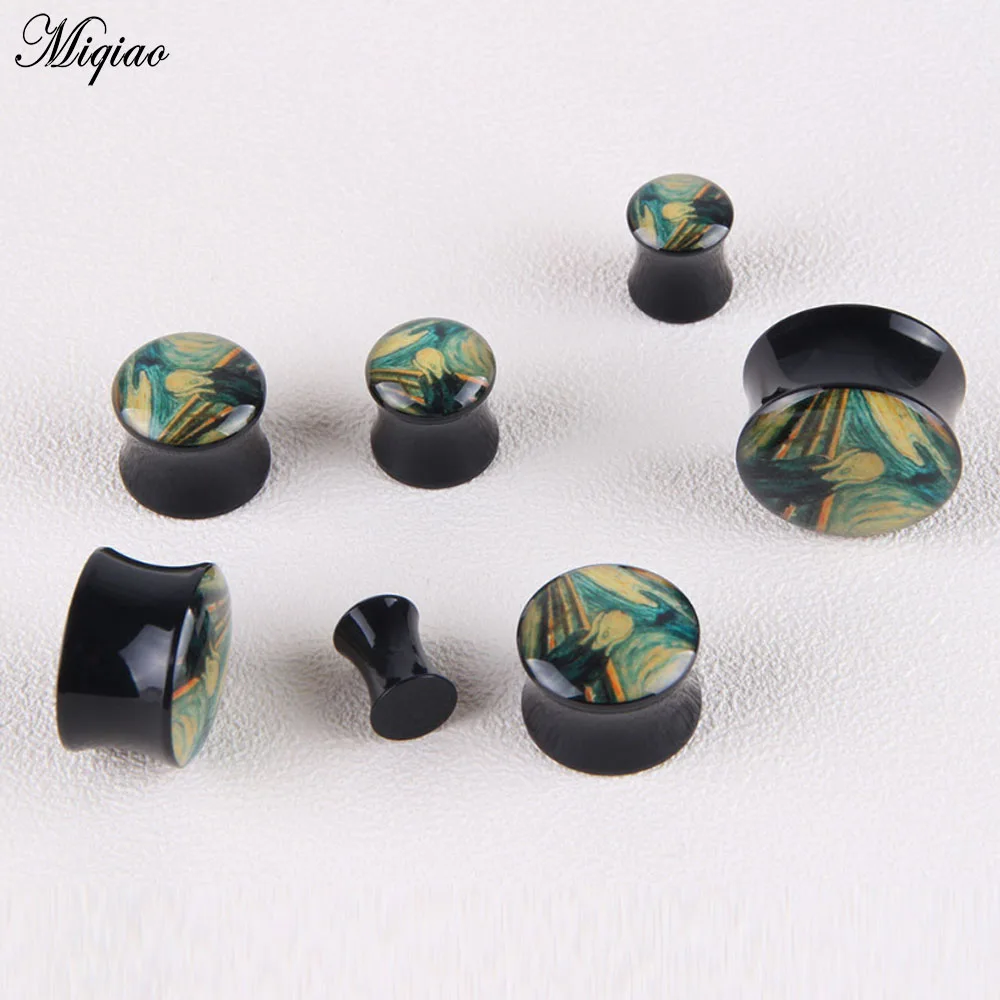 Miqiao новинка картина маслом Ван Гога акриловое удлинение ушей двойное кольцо