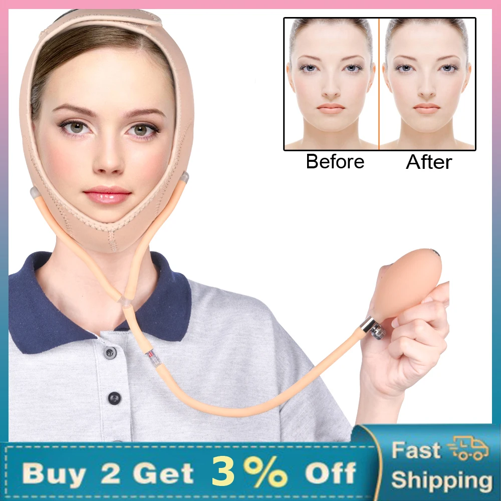 

Air Press Face-Lift Mask Face Slimming Bandage V-Line Lift Up Belt Massager Cheek Chin Face Shaper Weight Loss Skin Care Beauty