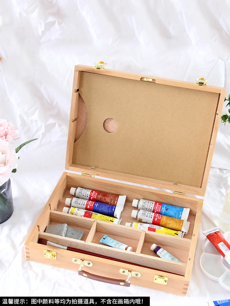 

BIG Wooden Portable Oil Painting Box Sketchpad Easel Sketch Drawing Board Painting Toolbox Painting Storage Box for Artist