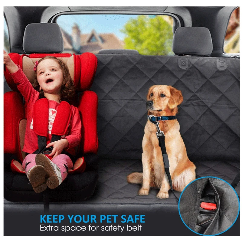 Mesh Black Novelty Dog Car Seat Cover Waterproof Traval Pet Carriers With Pocket And Zipper Mat Hammock Cushion Protector | Дом и сад