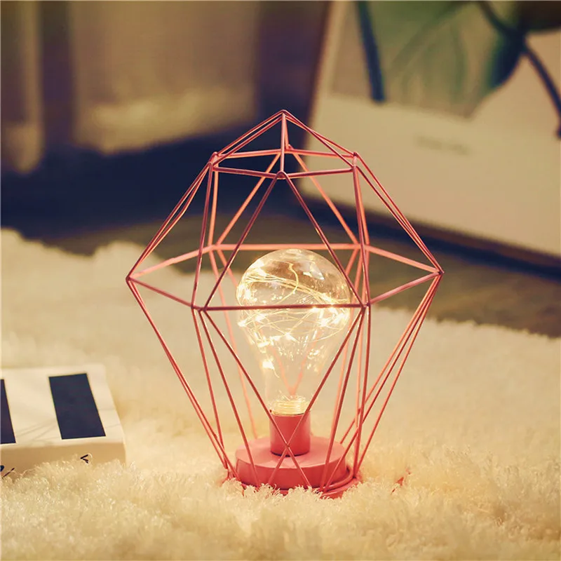 Винтажная железная Геометрическая декоративная лампа креативный металлический