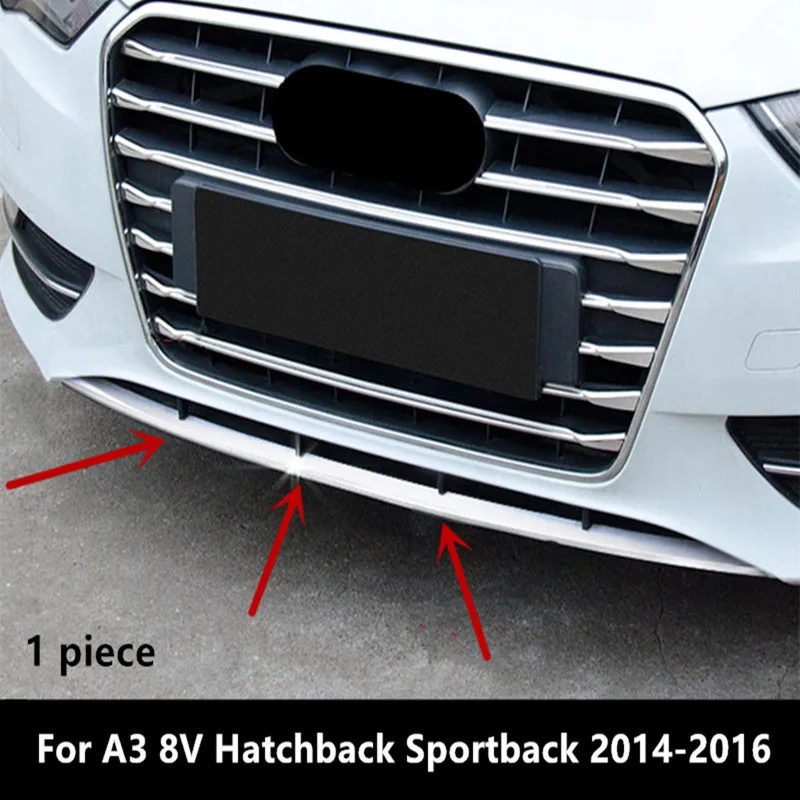 

Stainless Steel Front Bumper Trim Strips Sequins For Audi A3 8V Sedan Hatchback Sportback 2014-2016 Car Styling Head Decoration