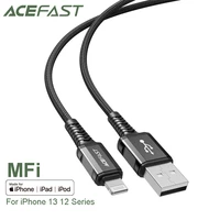 acefast mfi usb to lightning nylon cable for iphone 13 12pro max 2 4a fast charging data wire cord for iphone 11 xs max xr cord