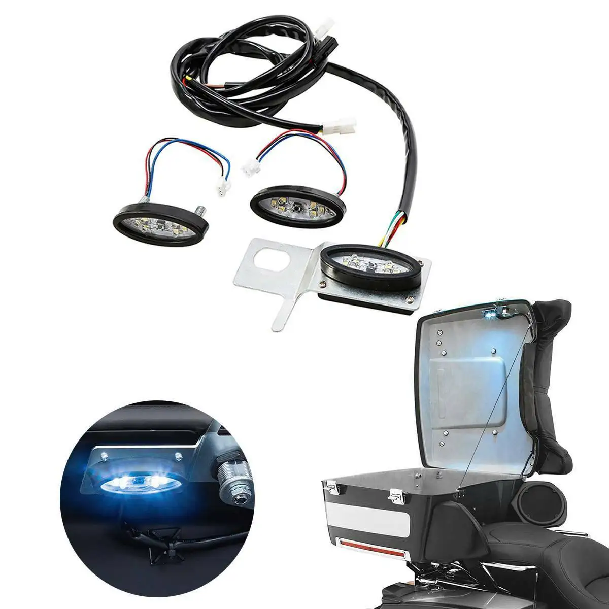 Багажник мотоцикла Чемодан сума интерьер светильник для Harley Тур Пак 54331 04A Touring