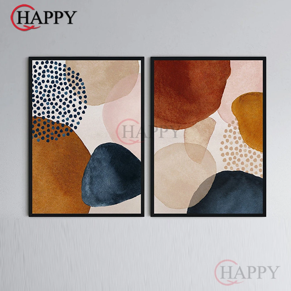 

Nordic Poster Abstract Circular Color Block Wall Art Canvas Painting Print For Living Room Shop Studio Home Decor Unframed