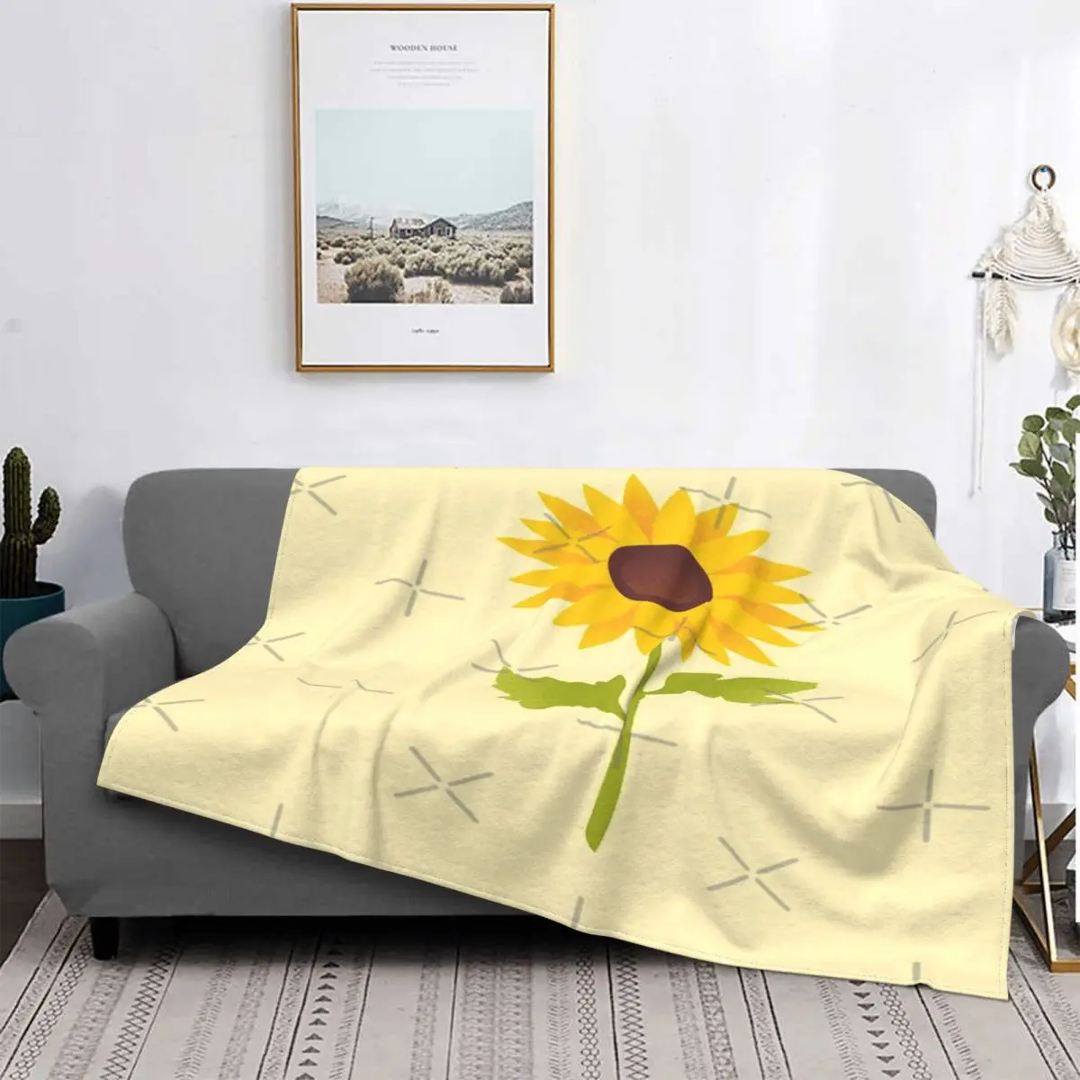 

Manta pequeña estética de girasol, colcha para cama, sofá a cuadros, manta térmica para bebé, manta para niños