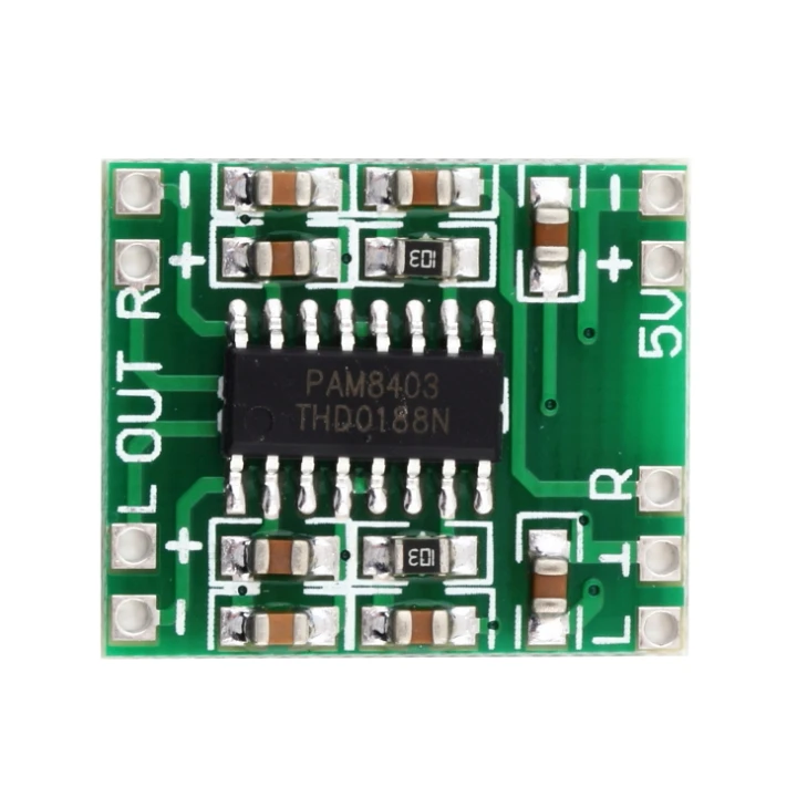 

PAM8403 Ultra Miniature Digital Power Amplifier Board Class D 2channelsx3W Wholesale