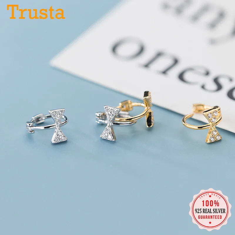 Серьги клипсы женские из серебра 925 пробы с фианитами|Серьги-клипсы| |