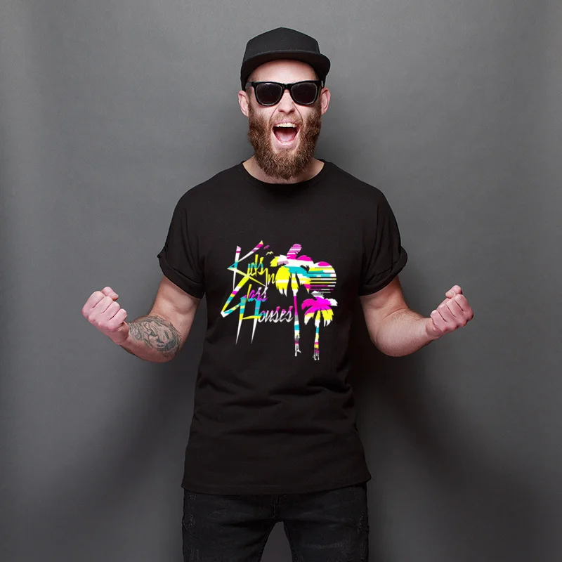 

Hot Sale Kids In Glass Houses New Design Cute T Shirt Retro Street TShirts Comfortable Leisure T Shirts Boyfriend Gift