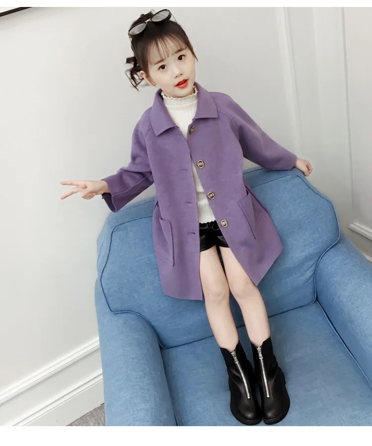 

2019 Children Girl Winter Coat Kids Jacket Girls BaBy Fashion Woolen Overcoats Clothes