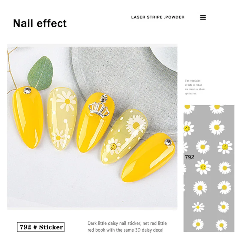 1 шт. 5 видов конструкций наклейки для ногтей с цветочным рисунком|Стикеры и