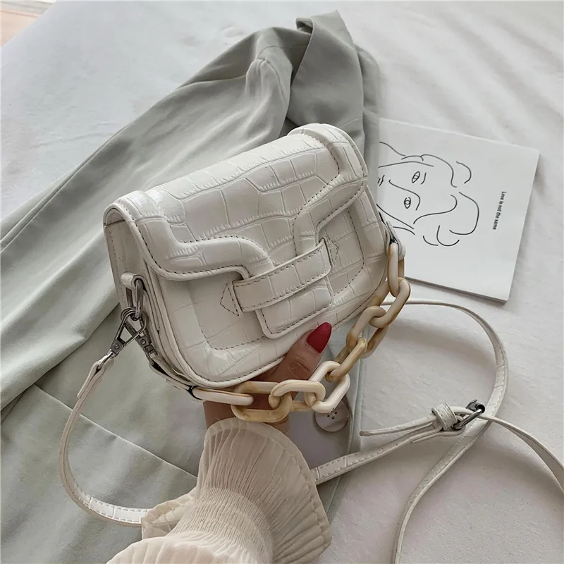

2020 new Korean chain bracelet designer versatile one-shoulder messenger bag fashion ladies high-quality PU leather handbag
