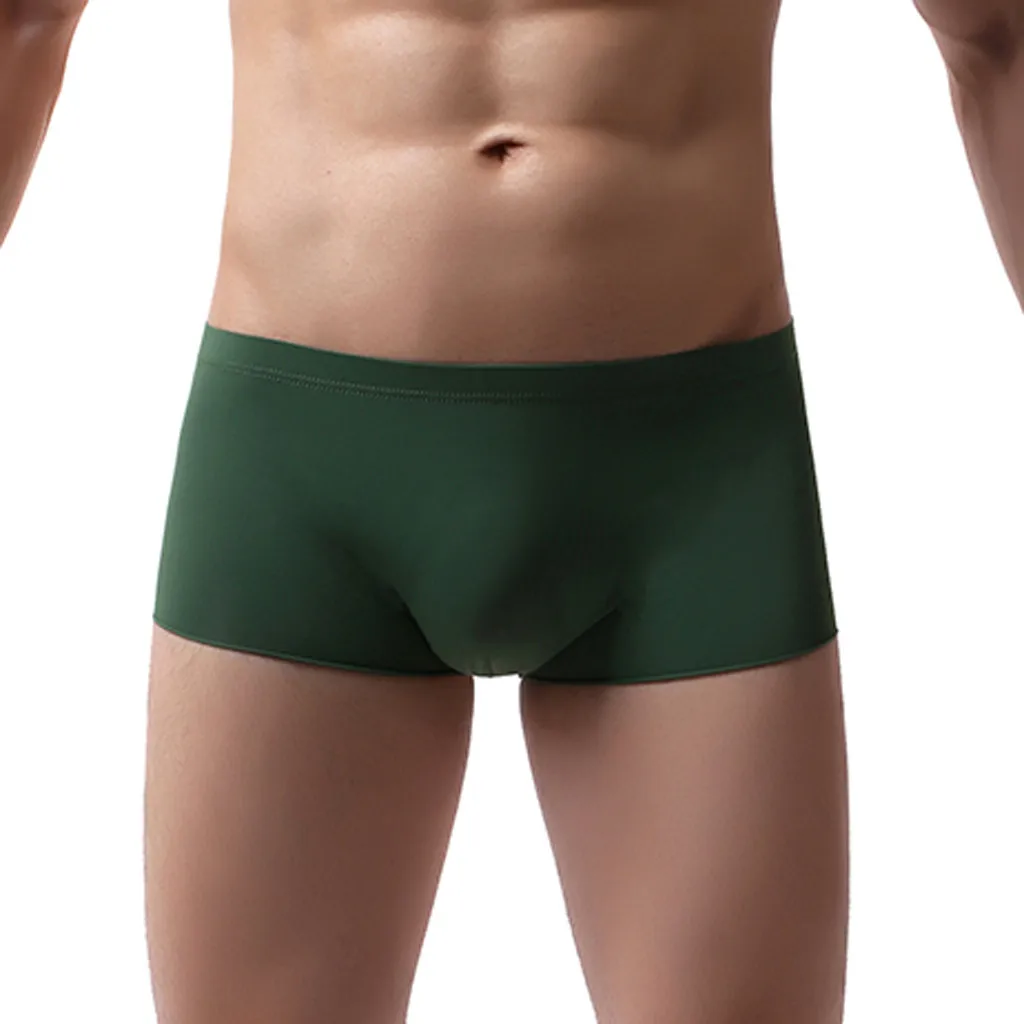 Army Green Мужские модные мягкие трусики, трусы, шорты, сексуальное нижнее белье, удобные дышащие мужские трусы-боксеры - Цвет: Army Green