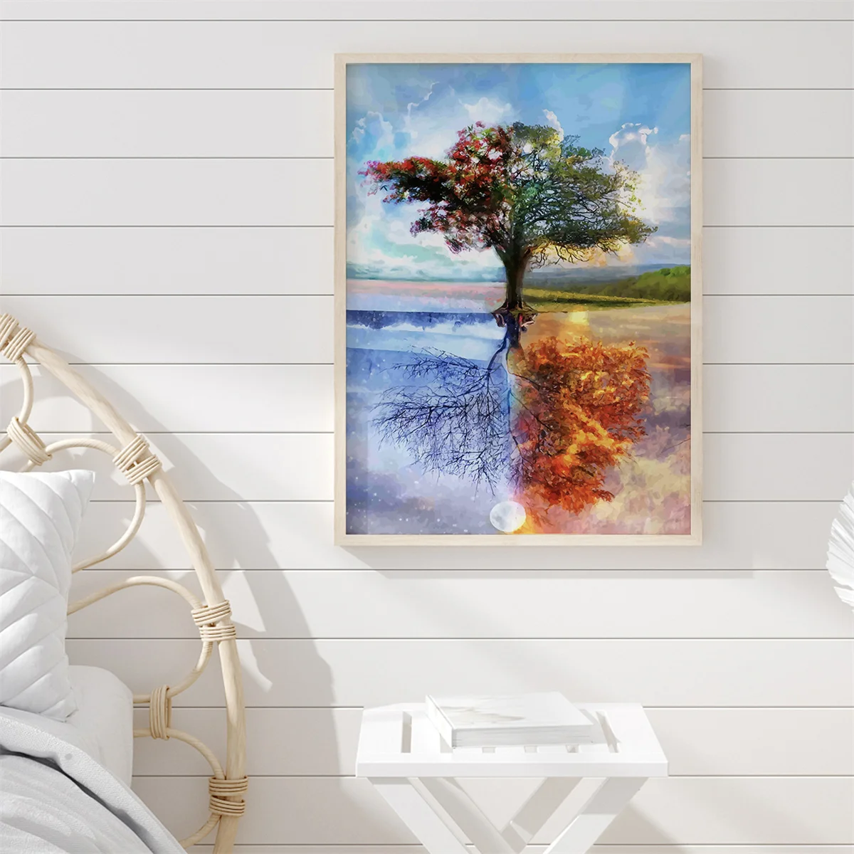 

Abstract Landscape Canvas Painting Red Green Trees Wall Art Canvas Posters Modern Print Pictures For Living Room Bedroom Decor