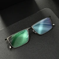 2021 new pure titanium glasses frame men classic square myopia eyewear male retro luxury optical prescription eyeglasses frames