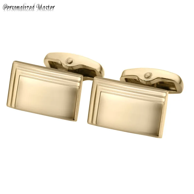 Запонки мужские из нержавеющей стали с именем мастера подарок для парня отца
