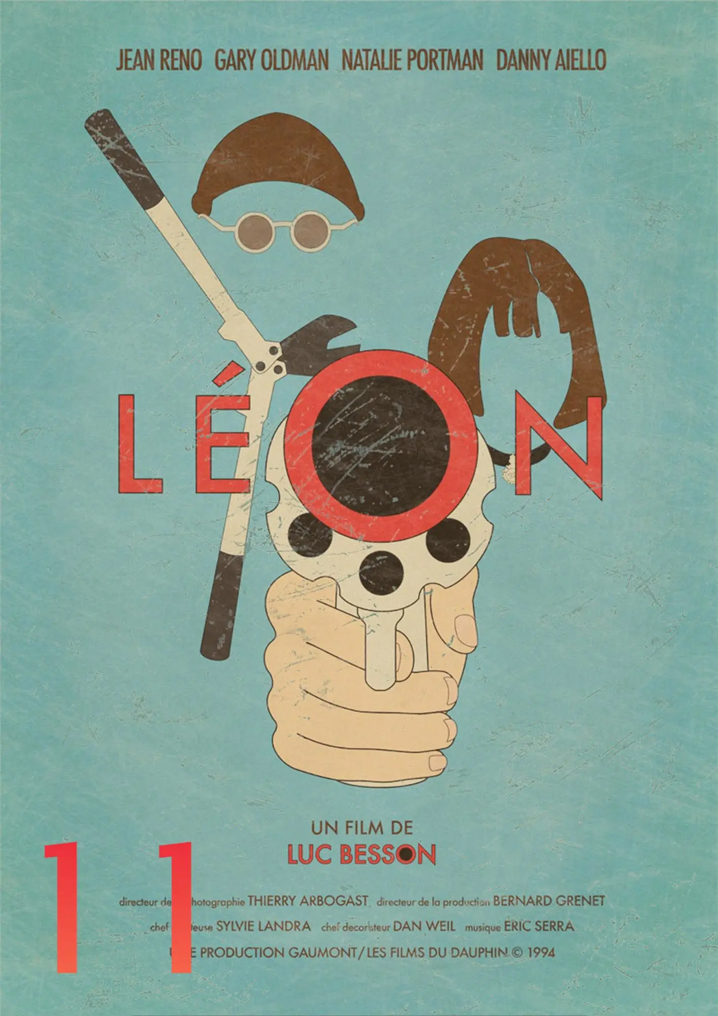 Цвет: желтый Идеальный JL Leon Профессиональный Домашний Ретро плакат крафт рисунок ядро наклейки на стену LEON01 - Цвет: Цвет: желтый