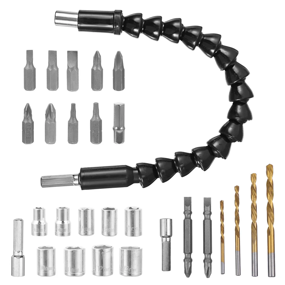 

1 Set Electric Drill Flexible Extensions Kit with Sleeve and Screwdriver Bit