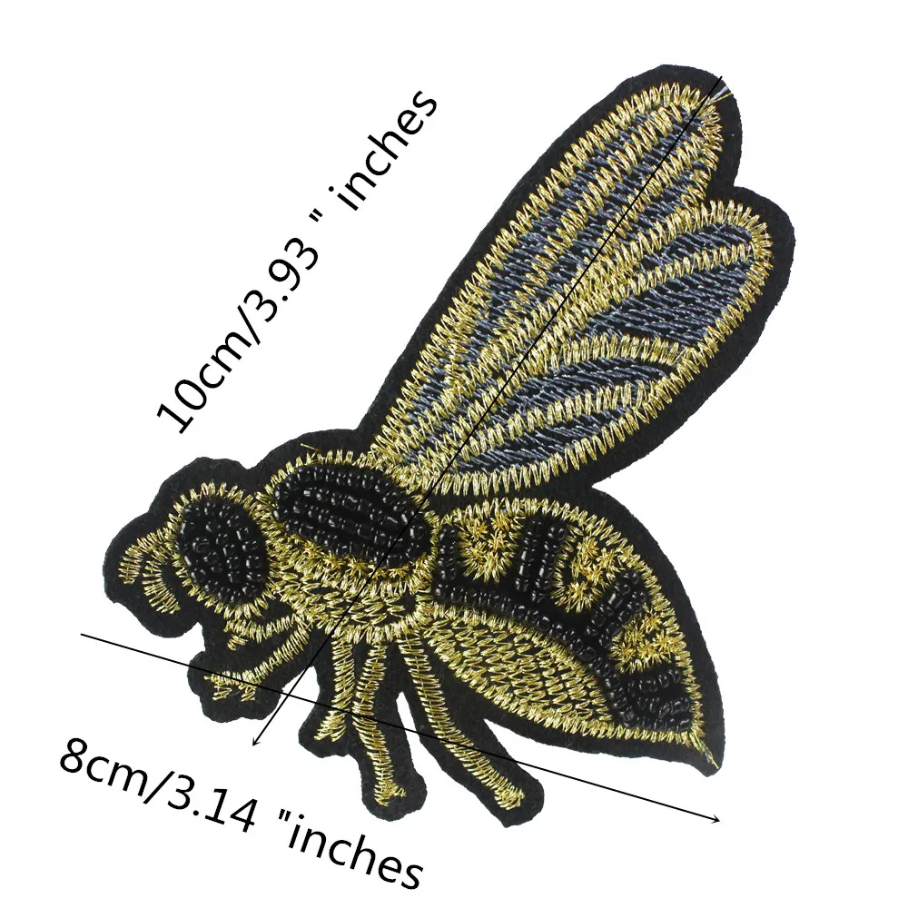 1 компл. модная крутая вышивка аппликация Цветочная змея тигр пчела нашивки для