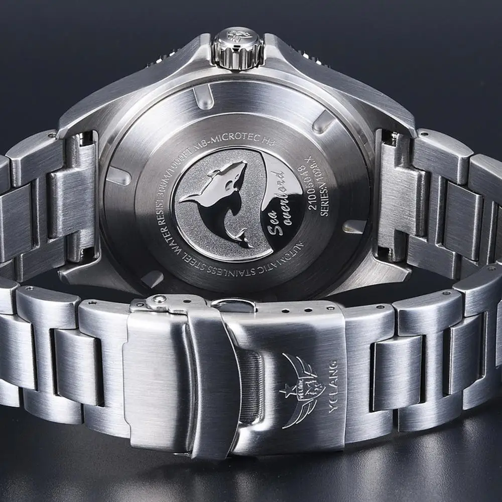Наручные часы T100 с Тритием мужские для дайвинга Yelang автоматические механические