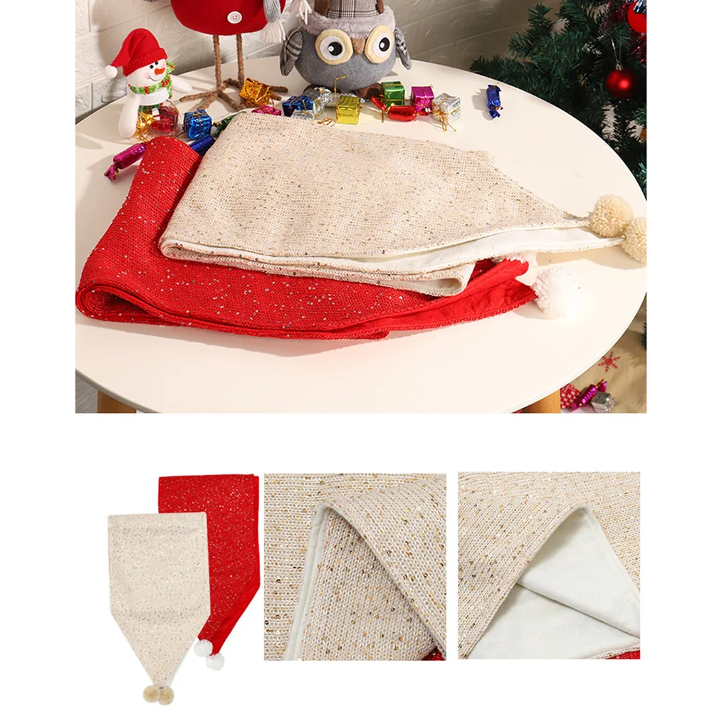 Рождественское банкетное украшение блестящая шерстяная Рождественская