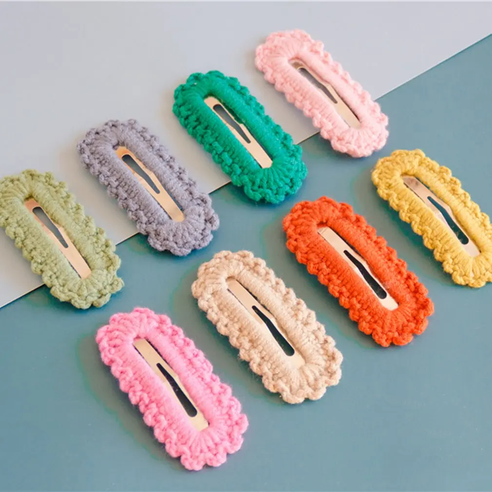 Головной убор шерсть заколка для волос цветная волна ВВ Ретро стиль дикая челка