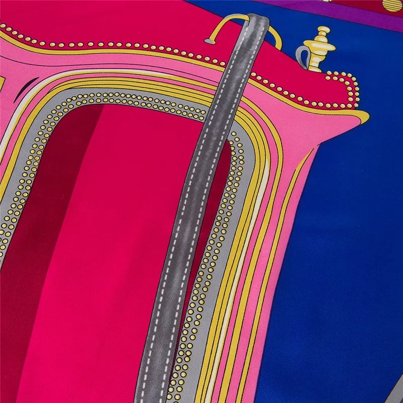 2021 Новый Элитный бренд шаль 100% саржа Шелковый шарф колеса хиджаб квадратный