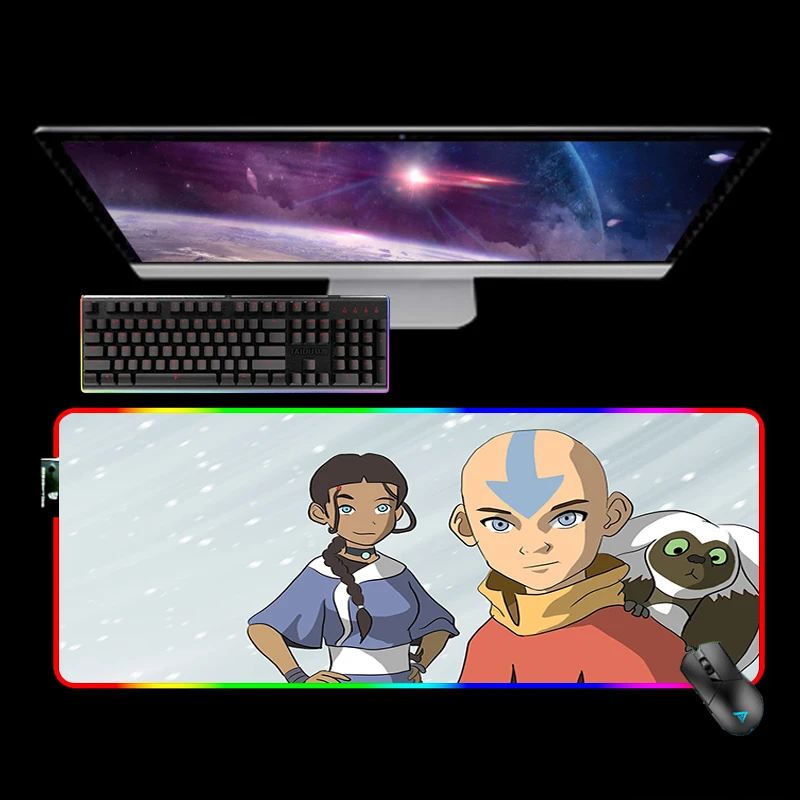 avatar the last airbender rgb коврик для мыши xl коврик