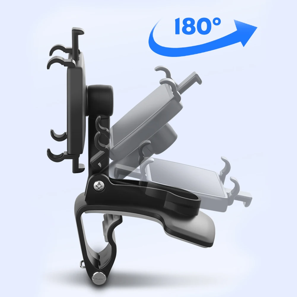 360° car multifunctional phone holder sun visor mirror dashboard gps smartphone mount stand universal mobile phone accessories free global shippi