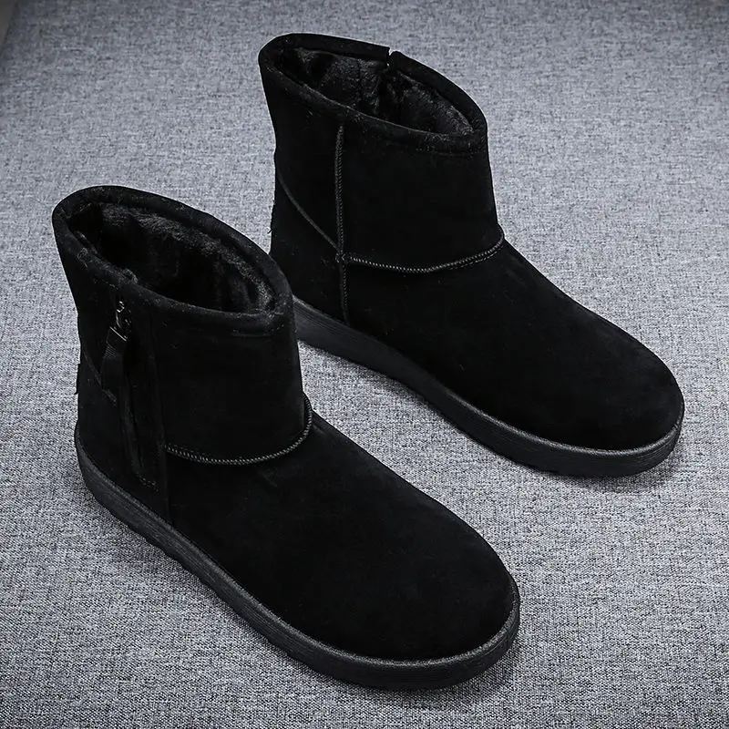 Мужские зимние ботинки водонепроницаемые Нескользящие высокие сапоги из