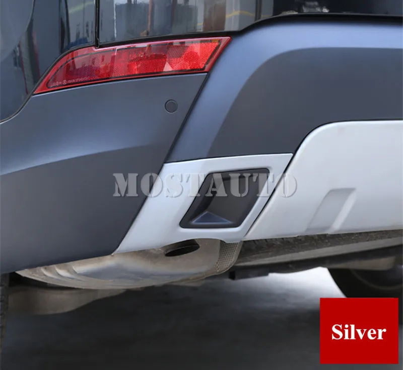 Обшивка для выхлопной трубы Land Rover Discovery 5 LR5 L462 2017 2021 серебристо серый 2 шт.