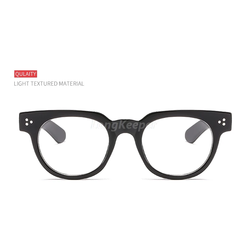 Longketter 2020 кошачий глаз очки оправа для мужчин и женщин черные модные ретро круглые