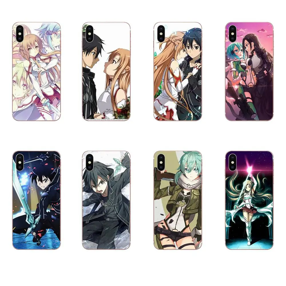 Мягкий телефон Sword Art Online Sao Kirito для Huawei Honor Mate 20 p40 lite pro 10i 20i 8S Y9 Y7 Y5 Prime 2019 2018|Бамперы|