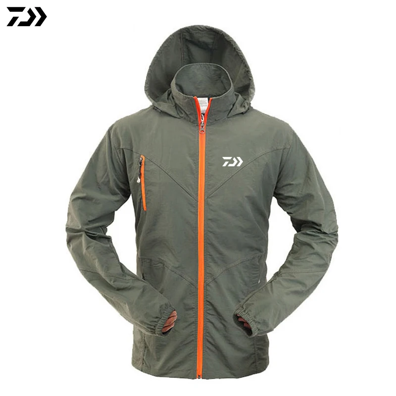 Army Green Top Daiwa куртка,, дышащая, для рыбалки, водонепроницаемая, защита от солнца, УФ-защита, для улицы, мужские, ветрозащитные куртки, набор, Спортивная, для рыбалки, куртка, брюки - Цвет: Army Green Top