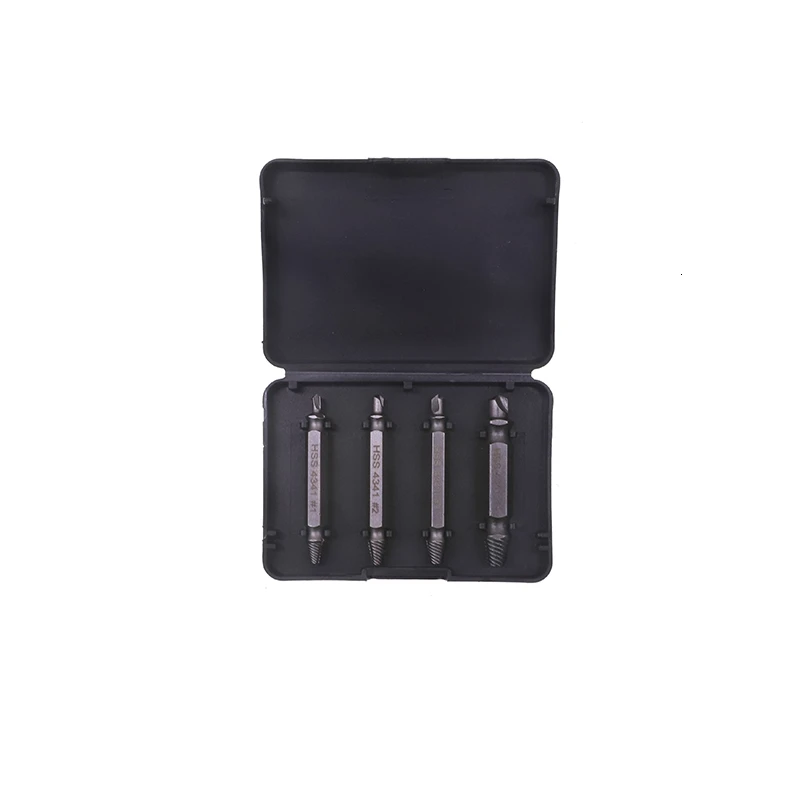4pcs HSS Обновленный 5 шт. поврежденный Винт экстрактор сверла руководство набор сломанной скорости легко из Болтовая шпилька в полоску инструмент для удаления винтов - Цвет: 4pcs HSS