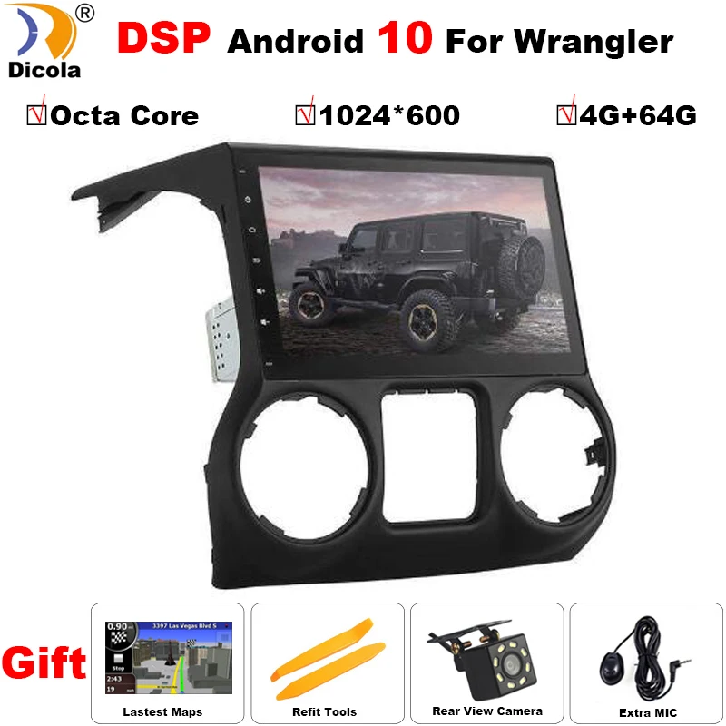 PX5 DSP Автомобильный мультимедийный плеер Android 10 0 автомобильный DVD для Jeep Wrangler JK 2010