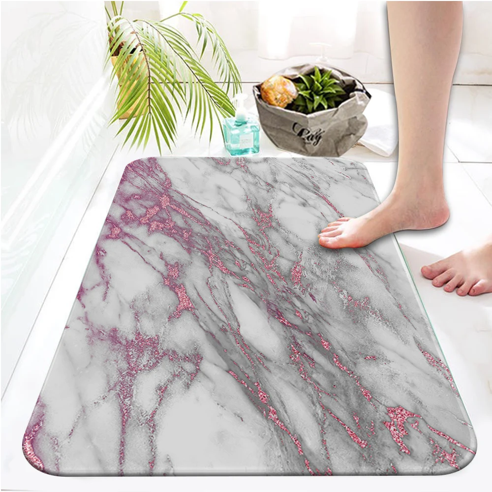 Золотистая мраморная плитка кухонный коврик Придверный для спальни домашнего