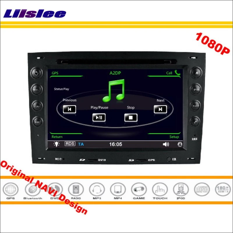 Автомагнитола для Renault Megane 2003 2010 DVD проигрыватель с GPS навигацией 1080P HD экран