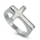Мужское простое кольцо с крестиком, золотое, черное, Серебряное религиозное кольцо, мужское ювелирное изделие, подарок для христианского и религиозного культа