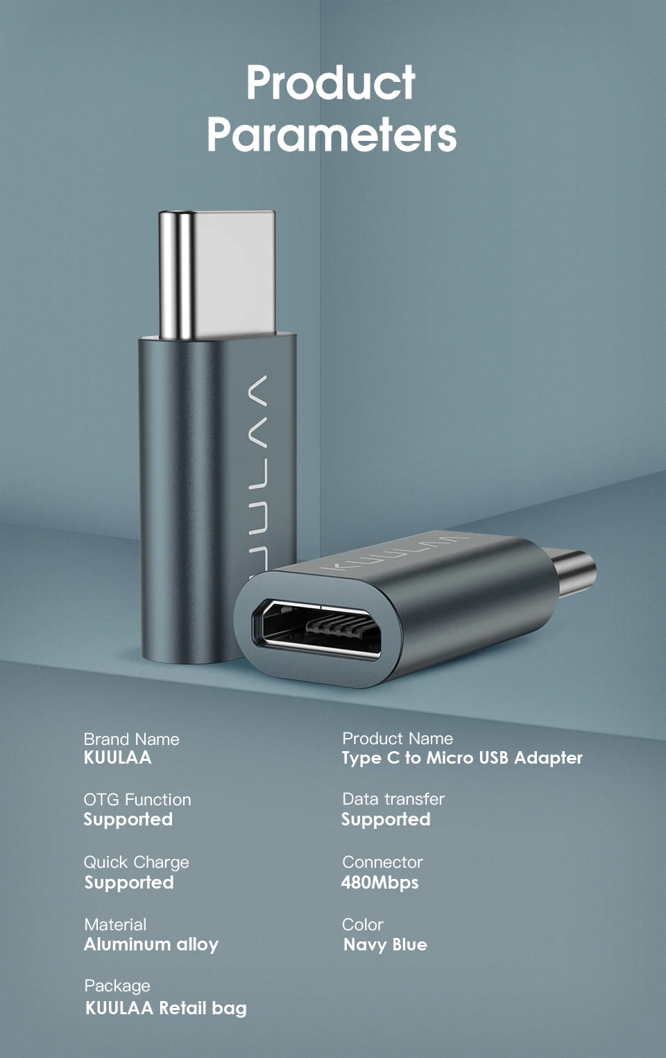 KUULAA USB C адаптер типа OTG C на кабель зарядного устройства микро-usb конвертер для Macbook Pro samsung Galaxy S10 S9 huawei type-C USB OTG