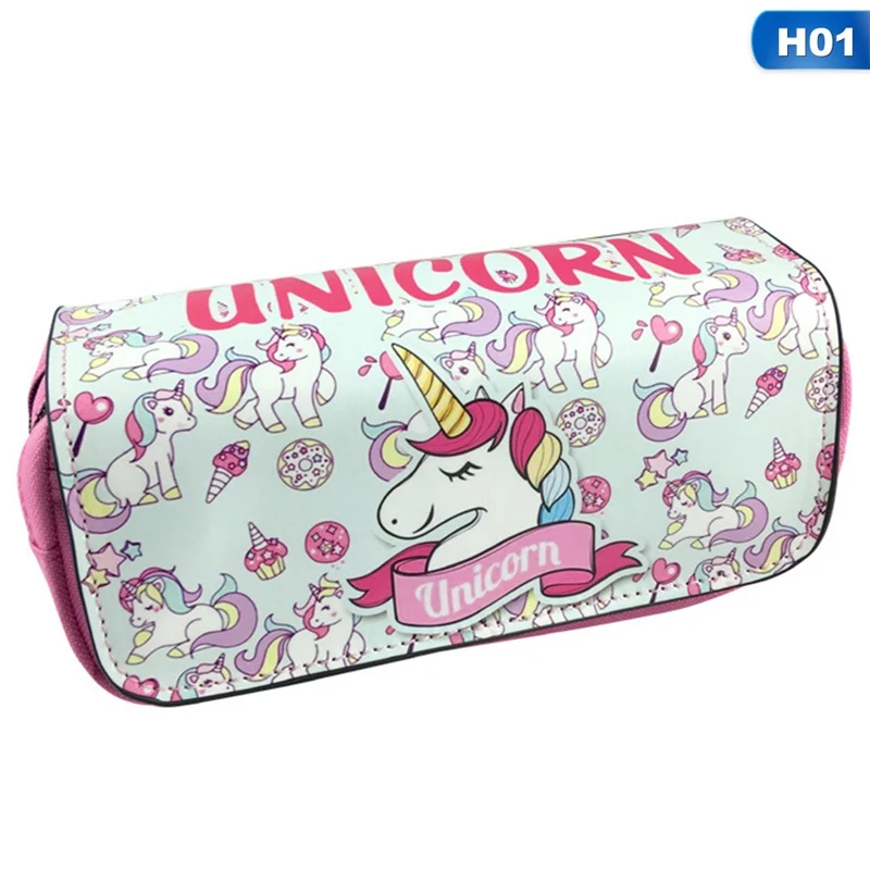 

Kawaii Big Pencil Case Unicorn Canvas Gift School Pencil Box Pencilcase Pencil Bag Office School Supplies Stationery