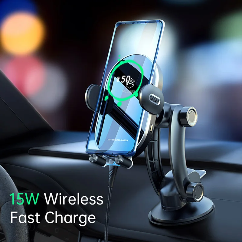 mcdodo 15w fast qi car phone holder wireless charger automatic gravity air vent clip stand for iphone 11 x huawei xiaomi in car free global shipping