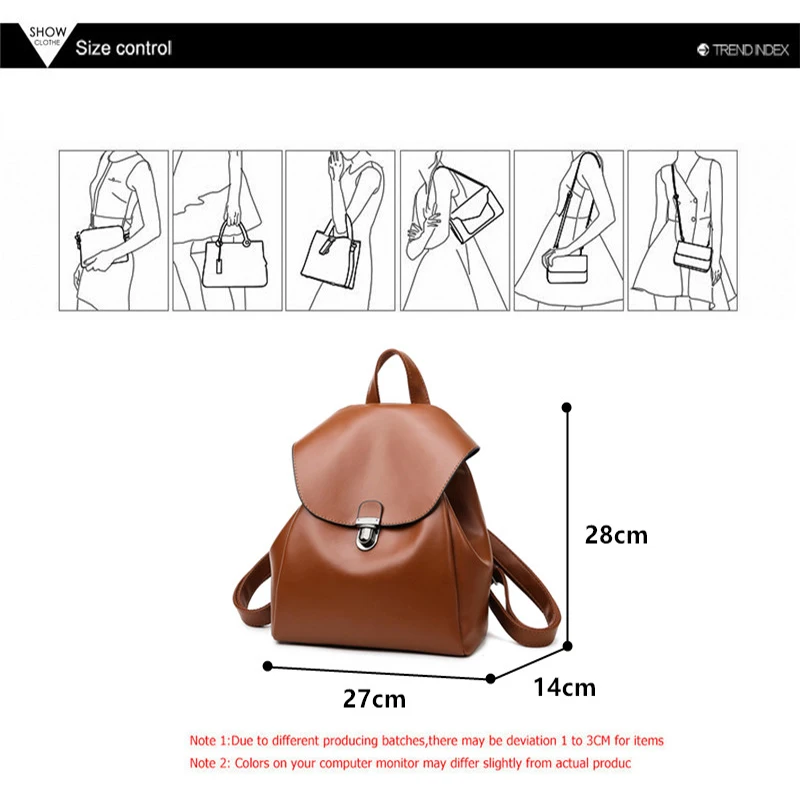 

Casual Backpacks for Women Retro Designer Bag Leather Trival Bags for Ladies High Quality Soft Shoulder School Bags Dropshipping