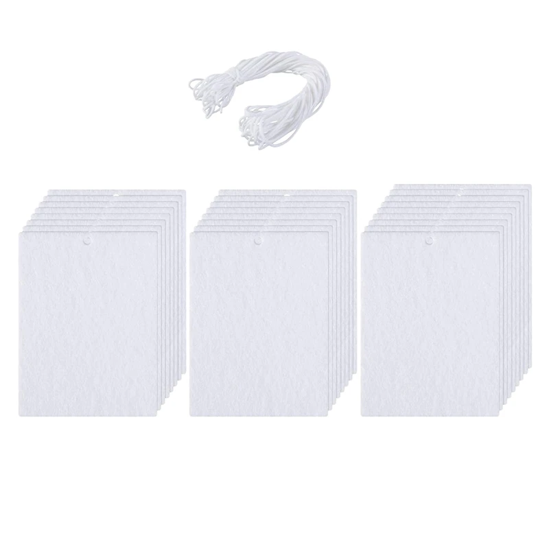 

50 PCS Sublimation Car Air Freshener Sheets Car Scented Hanging Sheets Felt DIY Rectangle Fragrant Sheets
