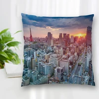 custom tokyo landscape pillow slips polyester decorative pillowcases zipper pillow case pillowcase cover square 40x40cm