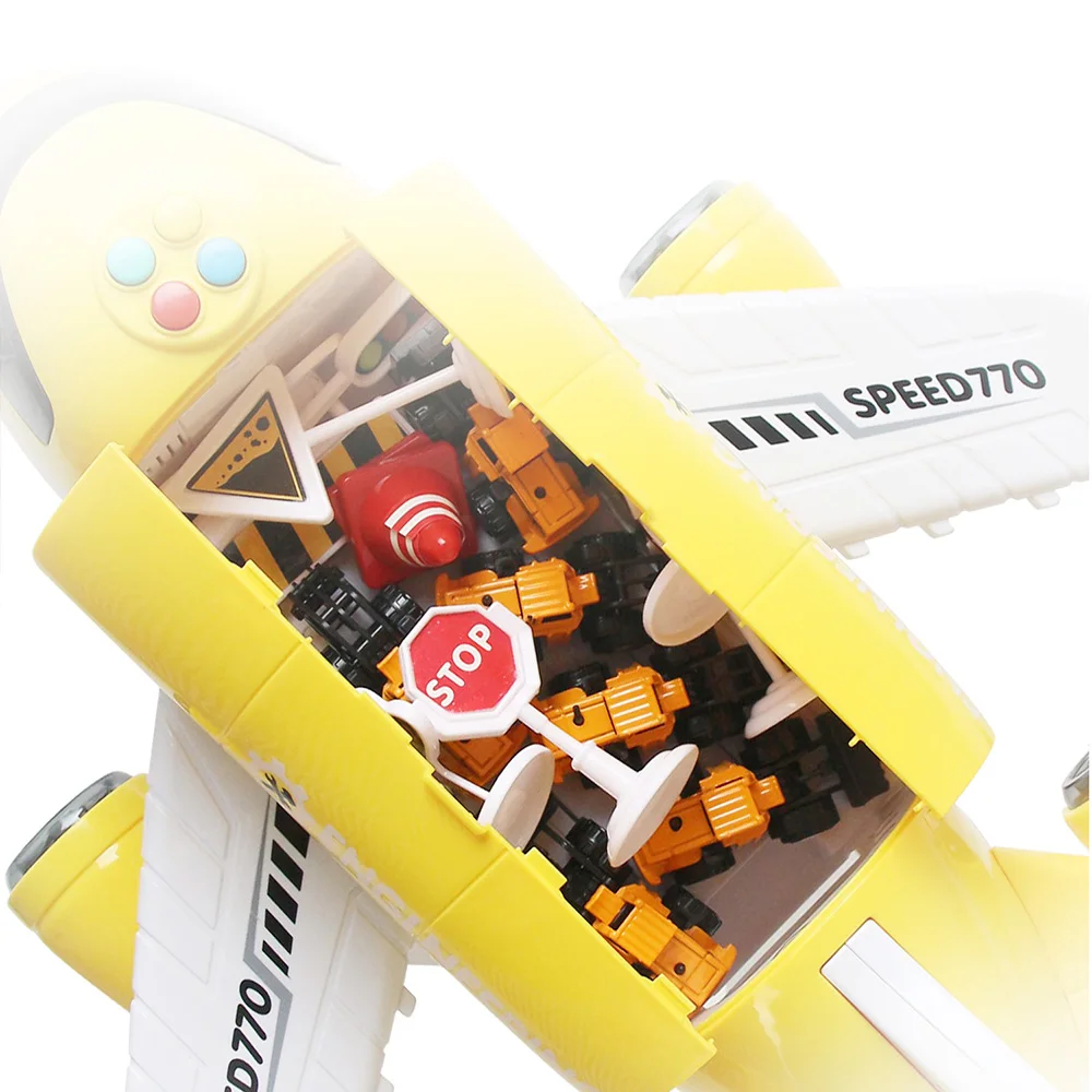 Миниатюрная игрушка из сплава с имитацией самолета инерционный самолет треком