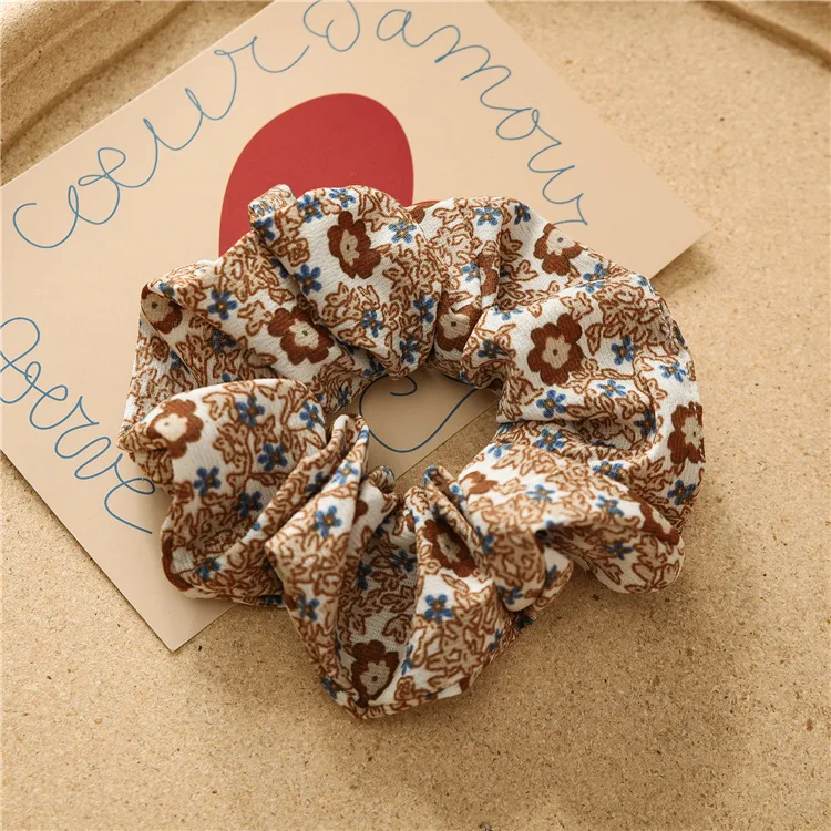Новинка корейский милый цветочный большой клетчатый Эластичный шнурок для волос