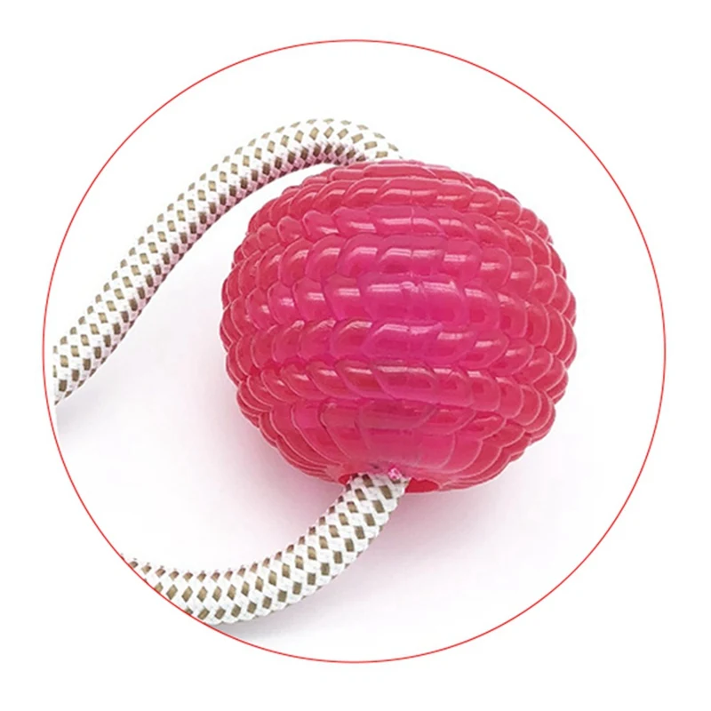 

Interactive Funny Pet Molar Bite Dog Toy Rubber Chew Ball Cleaning Teeth Safe Elasticity Soft Puppy Biting ToyS